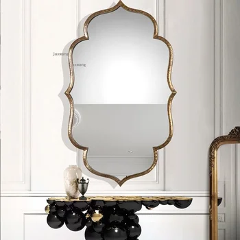 Легкие Роскошные Декоративные Зеркала для Примерочной Модный Салон Красоты Зеркало для туалетного столика Американское Семейное Настенное Зеркало для ванной комнаты G