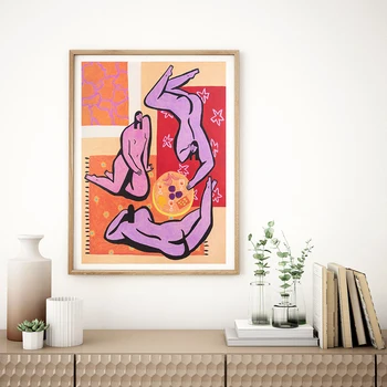 Абстрактная феминистка, Сексуальная женщина, пьющая вино, Художественная настенная живопись на холсте, Женский плакат и принт для домашнего декора спальни