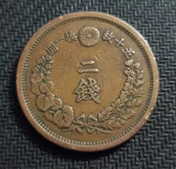 Японская медная монета Дракон Два юаня 32 мм золотая монета 100% оригинал