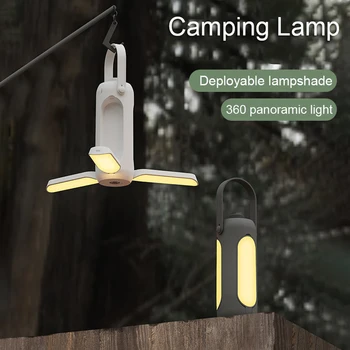 Многофункциональный фонарь для кемпинга, наружная лампа, светодиодная USB перезаряжаемая портативная лампа для палатки, аварийное освещение для пеших прогулок, освещение для рыбалки