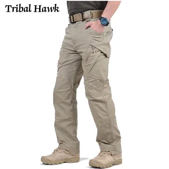 Мужские брюки IX9, Военный Тактический спецназ, Армейские походные брюки-карго, Охотничьи Тренировочные хлопчатобумажные брюки с несколькими карманами, комбинезон на открытом воздухе