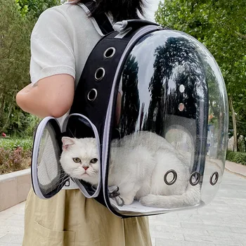 Дышащая портативная сумка для переноски домашних животных, рюкзак для путешествий на открытом воздухе для кошек и собак, Прозрачный космический рюкзак для домашних животных, сумка для кошек, товары для домашних животных