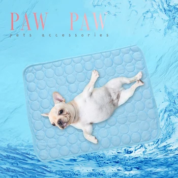 PAW PAW, летняя охлаждающая подстилка для собак, коврик для домашних животных, кошка, Ледяной шелк, материал чехла для дивана, Дышащая сетка, Нескользящие аксессуары для щенков