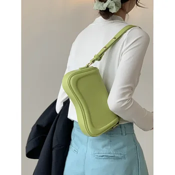 Седло, маленькие сумки через плечо подмышками для женщин, летняя мода 2023, Винтажная дизайнерская простая сумочка через плечо, женские сумки с клапаном