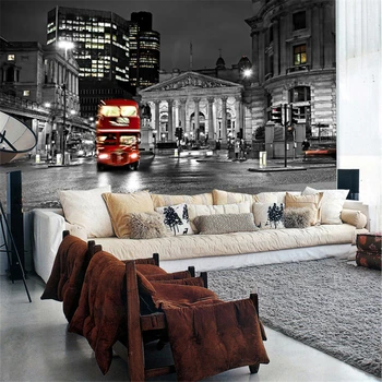 beibehang фреска гостиная диван фон спальня настенный бар современные персонализированные обои Лондонская улица обои фреска