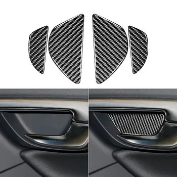 Углеродное Волокно Для Volvo S60 V60 XC60 2010-2018 Внутренняя Дверная Чаша Накладка На Панель Дверной Ручки Аксессуары Наклейка Для Укладки автомобилей