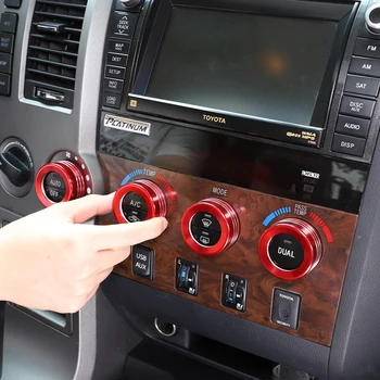 Для Toyota Tundra 2007-2013 Кольцо для регулировки громкости, Декоративные Аксессуары для интерьера автомобиля, Колпачок для кольца для ручки кондиционера