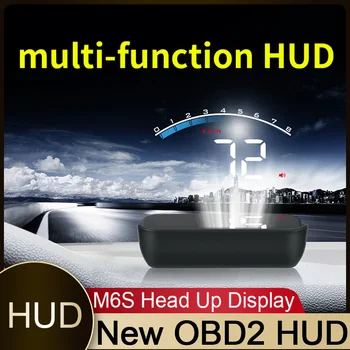 HD M6S Auto, новый HUD-дисплей, цифровой спидометр, температура воды, проектор на лобовое стекло, Электронные аксессуары для автомобиля