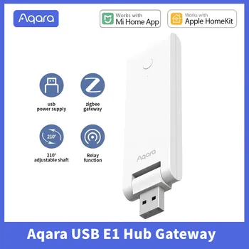 Новый Концентратор Aqara E1 Zigbee 3.0 USB Smart Mini Gateway USB Wireless Connect APP Поддержка дистанционного управления IFTTT Mijia Mi Home Homekit