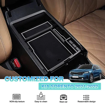 Автомобильный вставной Передний Центральный ящик для хранения, консольный органайзер, лоток для KIA Sorento MQ4 2021 2022