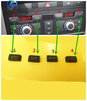 1шт для Audi A6L C6 Кнопка Центрального управления панелью кондиционирования воздуха Мультимедийная кнопка кондиционера пластиковая крышка