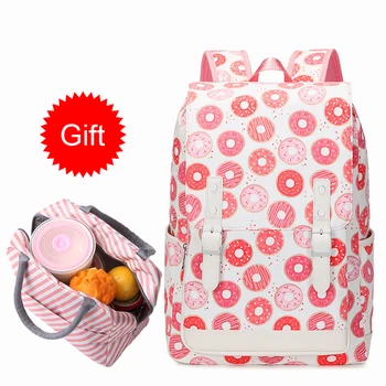 Новая школьная сумка для девочек, рюкзак для женщин, сумки для книг с принтом, школьный рюкзак для учащихся начальной и средней школы, большой мультяшный нейлоновый рюкзак