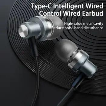 Игры со стабильной передачей звука Type-C Hi-Fi, проводные наушники для путешествий