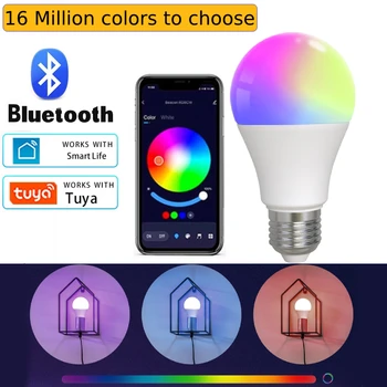 Умная лампа Tuya Bluetooth Alexa Led лампа E27 RGB умные лампочки 110V 220V Умные лампы для Google Assisatnt Smart Life