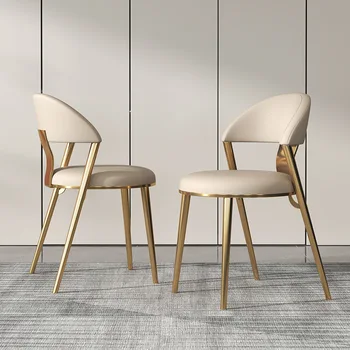 Роскошные обеденные стулья, современные и минималистичные стулья с мягкой спинкой, итальянские ресторанные стулья скандинавского дизайна