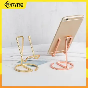 Подставка для мобильного телефона RYRA для стола, визитница, симпатичная металлическая подставка для мобильного телефона, подставка для мобильного телефона из металлической проволоки для телефона-планшета