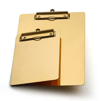 Золотистый файл из нержавеющей стали Доска для письма Зажимная накладка для заказа в ресторане Шина для меню Зажимная шина