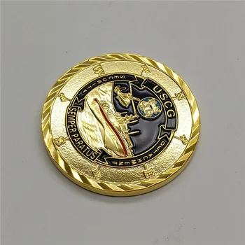 emper Paratus USCG Core Values Challenge Coin Ветеранская позолоченная памятная монета Сувениры и подарки береговой охраны Монета США