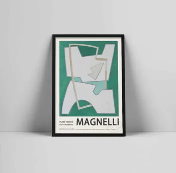 Альберто Маньелли, плакат художественной выставки Magnelli, итальянский художник, принт Magnelli, Художественная выставка