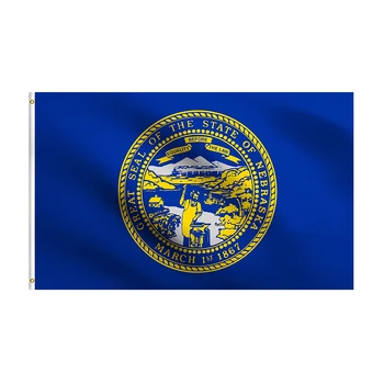Флаг штата Небраска размером 3x5 футов для украшения, 100% Полиэстер