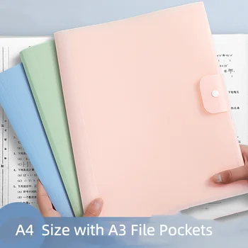 Папка для файлов формата А3 / А4 с прозрачными внутренними карманами, папка для хранения документов, органайзер для бумаги