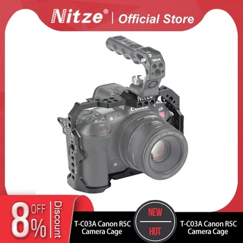 Nitze T-C03A Камера Canon R5C для камеры Canon EOS R5C/R5 Защитная рамка с ручкой для холодного башмака 1/4 3/8 установочных отверстий