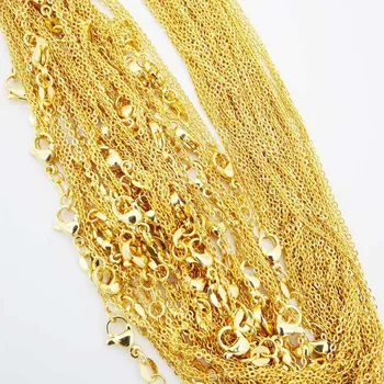 Оптовая продажа Стильного золотого колье с о-образной цепочкой с застежкой 