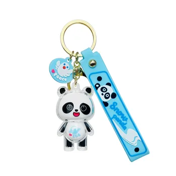 Брелок с изображением аниме-Панды из Мультфильма Tororo Car Cute Animal Crossing, Подвеска из смолы, Женские Ювелирные Изделия, Брелок для ключей, ремешок X54