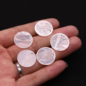 Круглые подвески в форме диска из натуральной зеркальной оболочки, полупрозрачные подвески для изготовления ювелирных изделий, серьги 