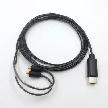 Аудиокабель MMCX к Кабелю наушников USB Type-C для Shure SE215 SE315 SE425 SE535 SE846 UM AM PRO Сменный Кабель Шнуры Провода