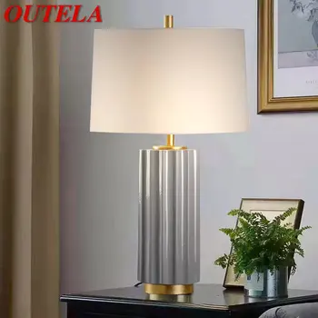 OUTELA Современная керамическая настольная лампа, креативные простые прикроватные настольные светильники для дома, гостиной, спальни