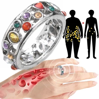 Женское кольцо для магнитотерапии Torina Crystal Quartz Ionix Ring Кольцо из кварцевого кристалла Ionix Therapy для похудения и лимфодренажа