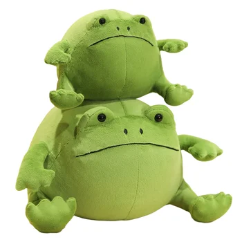 1 шт. Огромная плюшевая игрушка Kawaii Green Frog, набитая хлопком, мягкое животное, функциональная подушка, подарок для детей