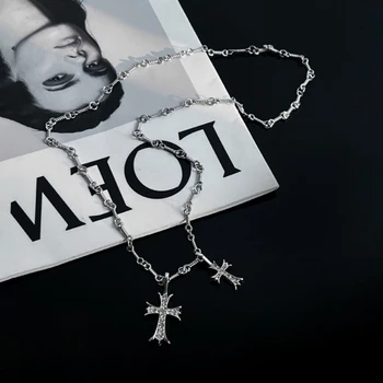 Двойное блестящее ожерелье с подвеской, Изысканная цепочка-чокер, цепочка для ключиц ручной работы, ожерелье, модные украшения, подарок, Прямая поставка