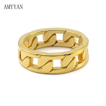 Новое поступление, классическое золотое кольцо из нержавеющей стали, щепка нестандартного цвета, элегантные женские украшения в подарок, парное кольцо