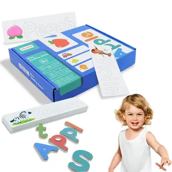 Игры по правописанию для детей, игрушки для изучения правописания, игрушки-пазлы с буквами для детей дошкольного образования Монтессори Содержит