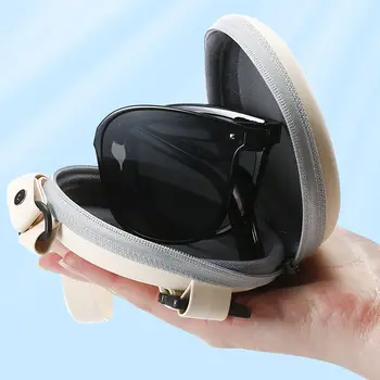 Новый солнцезащитный складной футляр для солнцезащитных очков Коробка Модный складной футляр для солнцезащитных очков Переносной защитный футляр для очков с ремешком