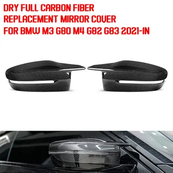 Сухие Крышки Боковых Зеркал Автомобиля Из Углеродного Волокна, Сменные Крышки Зеркал Заднего Вида Для BMW M3 G80 M4 G82 G83 2021-IN