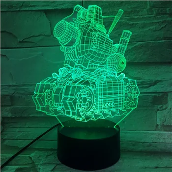 Мультяшные 3D Настольные лампы Car 7 Цветов для гостиной с дистанционным сенсорным переключателем Настольная лампа Led Настольный Декор Ночник