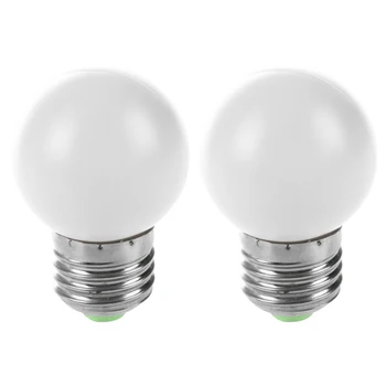 2X Светодиодная лампа E27 белого цвета, пластиковая лампа (мощность 0,5 Вт белого цвета)