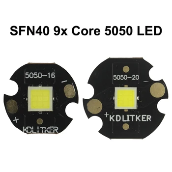 SFN40 9x Core 3V 25A 5200 Люмен SMD 5050 Светодиодный Излучатель на KDLITKER DTP Медный MCPCB Фонарик DIY Bead Ultra Power