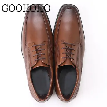 Новая мужская брендовая кожаная официальная обувь, модельные туфли на шнуровке, оксфорды, модная обувь в стиле ретро, элегантная рабочая обувь, прямая поставка 39-47