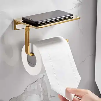 Держатель туалетной бумаги из нержавеющей стали Полка для туалетной бумаги в ванной Держатель туалетной бумаги для домашних принадлежностей для ванны