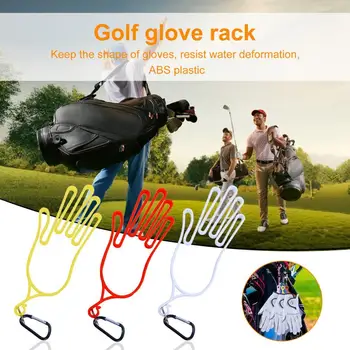 Держатель для перчаток для гольфа из АБС-пластика, высокопрочная стойка для перчаток для гольфа в форме руки с карабином для улицы