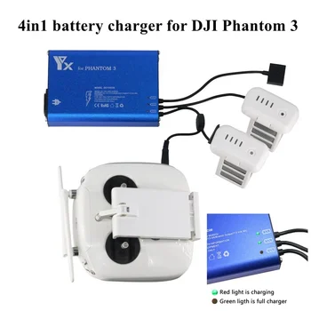 Концентратор параллельного питания 4 в 1, Интеллектуальный контроллер аккумулятора, зарядное устройство для DJI Phantom 3 Standard Professional Advanced SE FPV Drone
