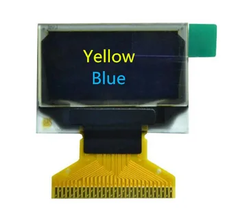 0,96-дюймовый желто-синий двухцветный OLED-дисплей модуль экрана 30pin SSD1306 драйвер
