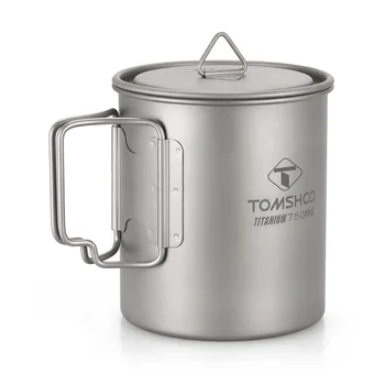 Походная чашка Tomshoo Прочная титановая чашка Туристическая посуда Посуда для пикника Кружка для туризма и кемпинга Туристическое снаряжение