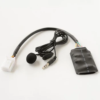 Жгут проводов Bluetooth-гарнитуры с микрофоном и адаптером AUX для автомобильной электроники и аксессуаров Toyota RAV4-12V