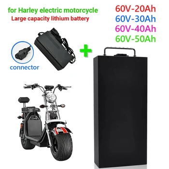 Литиевая батарея электромобиля Harley Водонепроницаемая батарея 18650 60V 60Ah для двухколесного складного электрического скутера Citycoco