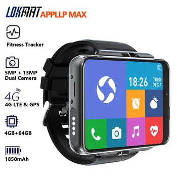 LOKMAT APPLLP MAX 4G Смарт-часы-телефон 4 ГБ + 64 ГБ 2,88-дюймовая Сенсорная Камера 5 МП + 13 Мп Видеочат Wifi Спортивные Умные Часы Для Мужчин и Женщин